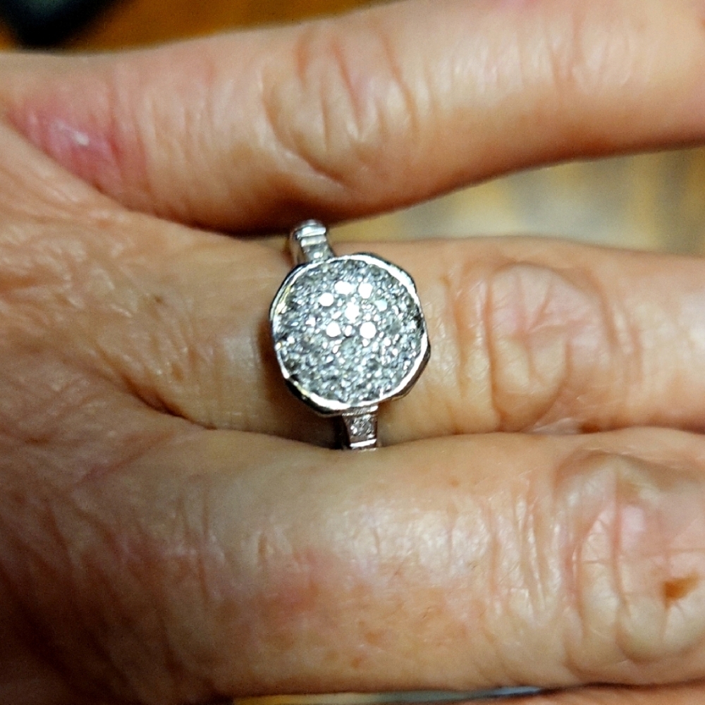 Elegant Platinum Diamond ring over half carat VS1 excellent quality diamonds